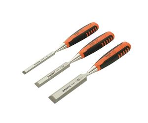 Bahco Bordo Smussato Legno Set Scalpelli 3 Pezzi Misura 12, 18 E 25mm BAH424PS3
