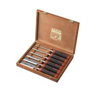 Bahco Bordo Smussato Legno Set Scalpelli 6 Pezzi IN Scatola Portaoggetti