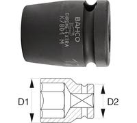 BAHCO Chiave a bussola a impatto con inserto esagonale da 1/2"