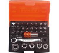 BAHCO Cricchetti per punte - set di chiavi a bussola/punte