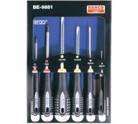 BAHCO - Set di 6 giraviti ergonomici per viti con intaglio e Phillips, Numero di giraviti: 4/2 4/2