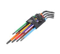 Bahco Lungo Punta Torx Colore Codificati Chiave Set 9pc T8 A T40 Antiscivolo
