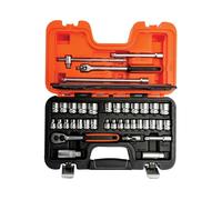 Bahco Metrico E Imperial 1cm Chiavi a Bussola Set 38 Pezzi Singolo Esagono S380