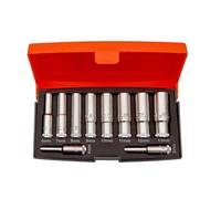 Bahco Metrico Presa Profonda Set 10 Pezzi 0.6cm Drive Polipropilene Case S0810L