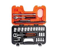 Bahco Metrico Presa Set 24 Pezzi 1.3cm Drive Singolo Esagono Standard Lungo S240