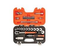 Bahco Metrico Presa Set 34 Pezzi 1cm Drive Singolo Esagonale Standard Lungo S330