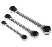 BAHCO S4RM/3T Knarren-Ring-Maulschlüssel-Satz 3teilig Schlüsselweite (Metrisch) 8-19mm