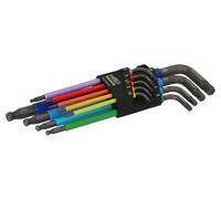 BAHCO Set di 9 chiavi a brugola esagonali colorate con testa sferica