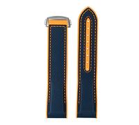 BAHDB Canda di guardia in nylon in silicone per Omega Seamaster 300 Speedmaster 8900 Pianeta Oceano 20mm 21mm 22mm Strumenti di cinghia di orologi(Blue orange-A bk,21mm)