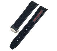 BAHDB Cinturini per orologi da donna per Omega Sxwatch Speedmaster 007 Seamaster 300 AT150 cinturino per orologio in silicone cinturino per orologio in silicone da 21 mm(Red pointed,20mm)