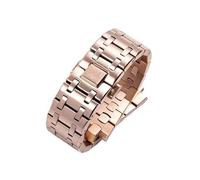 BAHDB Cinturino di marca 28mm Bracciale completo in acciaio inossidabile per cinturino Audemars e Piguet Cinturino ROYAL OAK per 15710 15703(Rose Gold)
