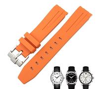 BAHDB Cinturino in gomma con estremità ricurva da 19 mm 20 mm per cinturino impermeabile Tissot 1853 Lelocle PRC200 Rolex Submariner Hamilton Omega, 19mm, agate