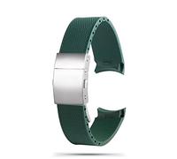 BAHDB Gomma Silicone Cinturino Impermeabile Cinturino 21MM Per Longines L3.742/644 cinturino Conquest HydroConquest L3 Nero Accessori, 21mm, Acetato, Non pietra preziosa