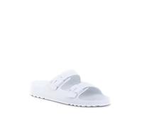 Scholl Bahia, Sandali Donna in plastica a due strappi con fibbia regolabile - Bianco - 40 EU