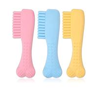 BAHJKASD 3 Pezzi Cani Molari Forniture Cani Masticare Giocattolo Pettine Forma Dente Pulizia Massaggio Punto Dentifricio Pet Teethbrush Molare Pet Giocattoli