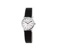 Bahnhof Orologio da donna nero argento analogico al quarzo in metallo e pelle