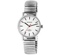 Bahnhof Orologio da polso da uomo, in metallo, con cordino, analogico, al quarzo, 2700020, argento, Bracciale