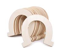 Bahwphry 48 sagome in legno grezzo a ferro di cavallo, per fai da te, matrimoni e compleanni