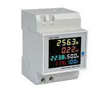 Bahwphry Contatore Elettrico Digitale su Guida DIN 1 Pezzo Misuratore di Corrente Voltmetro 100A AC40-300V