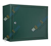 BAIA SICURA Cassetta Contatore Acqua COIBENTATA CON SCHIENALE Zincata, Bianca o Colorata in Acciaio Zincato | Tante Misure e Colori (Acciaio Zincato Verde Ral 6005, 40 H x 50 L x 23 P cm)