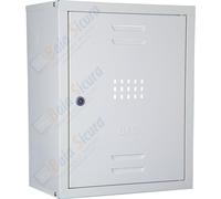 BAIA SICURA Cassetta Contatore Gas CON SCHIENALE Zincata, Bianca o Colorata in Acciaio Zincato | Tante Misure e Colori (Acciaio Zincato Bianco RAL 9010, 45 H x 35 L x 23 P cm)