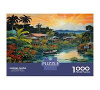 Baia Vacanze 1000 Pezzi Enigma Per Il Relax Mentale Tropical Villaggio Acqua per Office Break Puzzle - Il Puzzle Più Venduto 52x38cm/1000pcs