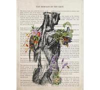 Baibexing Anatomia Del Corpo Umano Stampa Poster Avambraccio Umano Anatomia Fiore Arte Tela Pittura Scuola Di Medicina Ospedale Clinica Ufficio Decor A2 50X70Cm Senza Telaio
