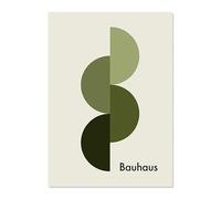 Baibexing Astratto Bauhaus Verde Hd Tela Pittura Minimalista Arte Da Parete Poster Stampa Camera Da Letto Soggiorno Decorazione Della Casa A4 50X70Cm Senza Telaio