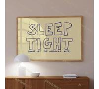 Baibexing Dormi Bene Orizzontale Metà Secolo Bauhaus Tipografia Citazioni Stampe Artistiche Da Parete Tela Pittura Poster Immagini Camera Da Letto Arredamento Casa 50X70Cm Senza Telaio