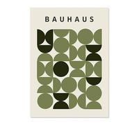 Baibexing Poster Astratti Bauhaus Green Wall Art Canvas Painting Prints Pictures Modern Living Room Bedroom Interior Home Decoration A3 21X30Cm Senza Telaio