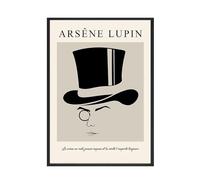 Baibexing Poster Moderno Vintage Arsene Lupin Astratto Bauhaus Geometrico Tela Pittura Stampa Artistica Da Parete Immagini Camera Da Letto Decorazione Per La Casa A5 60X90Cm Senza Telaio