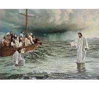 Baibexing Poster Vintage Cristiani Raffiguranti Dio, Gesù Il Pastore, Cristo, Fede E Credenze, Stampe Su Tela, Dipinti Murali, Decorazioni Per La Casa, Formato A4. 50X70Cm Senza Telaio