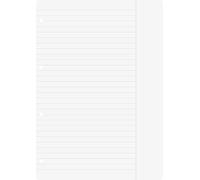 Baier & Schneider 1066945 Ricarica di fogli per quaderno ad anelli, formato A4, 70 g/mq, 4 fori, a righe, pacco da 100 fogli, Bianco