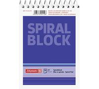 Baier & Schneider - Blocco per appunti - Taccuino spiralato, kopfspiralisiert, 70 g/mq, formato A7, a righe, 50 fogli