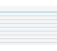 Baier & Schneider - Cartoncini per schedario, 180 g/mq, formato A8 orizzontale, a righe, bianco