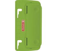 Baier & Schneider Colour Code - Perforatore tascabile, in plastica, per 2 fogli/spessore: 1 mm, colore: verde