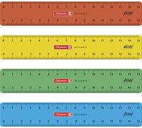 Baier & Schneider - Righello flessibile per scuola e ufficio, 15 cm, in 4 colori assortiti, 1 pezzo