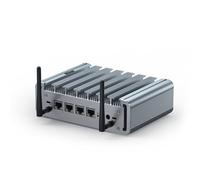 Baieyu Fanless Industrial Micro Firewall Mini PC, Quad Core J4125, 4 x 2.5GbE i225-V LAN Firewall PC con 8GB RAM DDR4 256GB SSD, HD, VGA, modulo WiFi/4G, OPNsense, AES-NI, Firewall Appliance