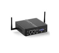 Baieyu Mini PC industriale Fanless, PC Fanless Celeron J4125, 8GB RAM DDR4 128GB SSD, Win 10 Pro Mini computer WiFi a doppia banda, doppio display 4K/RS232 COM/BT4.0/USB3.0/Supporto Auto Power On