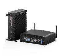 Baieyu PC Industriale Fanless Core i5-8260U 1.6-3.9GHz Fanless PC Win 11 Pro Preinstallato RAM DDR4 SSD, 2×HD, 2×RS232 COM, 2×RJ45 Lan, 4×USB 3.0, 4×USB 2.0, Accensione Automatica