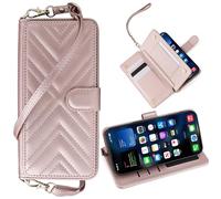 BaiFu Custodia per Cubot Note 50, custodia portafoglio trapuntata con cinturino da polso, cover magnetica per Cubot Note 50-08