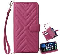 BaiFu Custodia per Realme 16 Pro, Case portafoglio trapuntata con cinturino da polso, cover magnetica per Realme 16 Pro-03