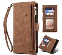 BaiFu RFID Blocking Tasca Custodia per vivo X200 FE, Stand Slot Schede Chiusura Magnetica Cover per vivo X200 FE-Marrone