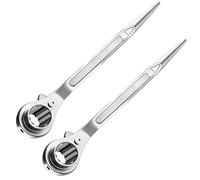 BAIFULAI 2 cricchetti per ponteggi, chiave per ponteggio, 19/22 mm, cricchetto reversibile a destra/sinistra in CR-V, cricchetto per ponteggi con fosfatazione nera resistente alla corrosione