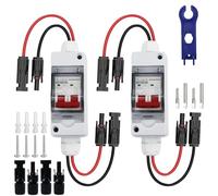 BAIFULAI 2 interruttori di separazione DC, impianto PV, fusibile automatico 32 A, DC 500 V, con cavo da 260 mm, IP65, impermeabile, per modulo fotovoltaico, impianto solare da balcone
