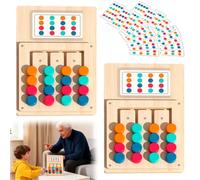 BAIFULAI 2 pezzi giochi per malati di demenza, semplice Alzheimer in legno per anziani, giochi di memoria a colori con 12 carte, anziani, attività demenza per adulti pazienti demenza