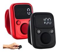 BAIFULAI 2 pezzi Smart Contatore clicker: contatore manuale digitale con indicatore di tempo e ripristinabile, contatore di serie portatile per sport e inventario domestico, marketing, golf (nero +