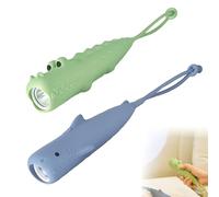 BAIFULAI 2 pezzi torcia ricaricabile per bambini in silicio: torcia per bambini dimmerabile con simpatico animale a forma di animale, torcia portatile a LED stroboscopio per bambini dai 3 anni in su