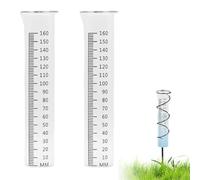 BAIFULAI 2 pluviometro antigelo, vetro di ricambio per misurazioni da 1 a 160 mm, pluviometro in vetro, Rain Gauge, a forma di imbuto per la visualizzazione dell'acqua da giardino all'aperto per la