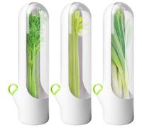 BAIFULAI 3 contenitori per erbe aromatiche per coriandolo, contenitori per erbe aromatiche, frigorifero, contenitore da cucina, contenitore per erbe fresche, Herb Keeper Fridge per coriandolo, menta